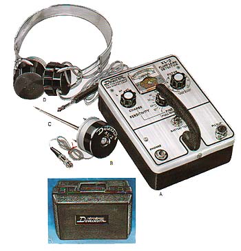 Detectron XL-2 Fluid Detector with transducer, probe rod, earphones and carrying case